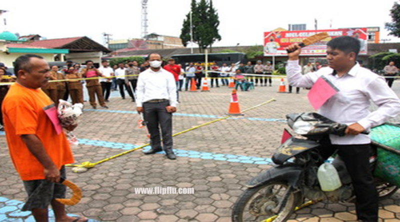 Polres Tanah Karo Gelar Rekonstruksi Pembunuhan